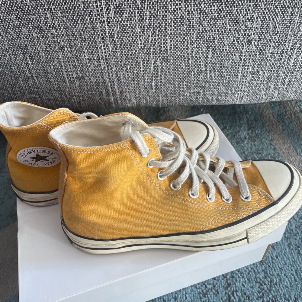 Converse Yellow High-Top Canvas Sneakers